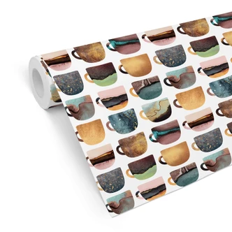 Patroonbehang Fredriksson - Pretty Coffee Cups 