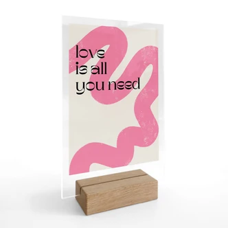 Tischaufsteller Love is all you need - Volfova 
