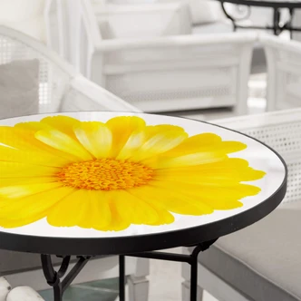 Glazen Tafelblad Gele Gerbera 