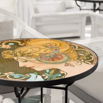 Glazen Tafelblad Mucha - the Feather 