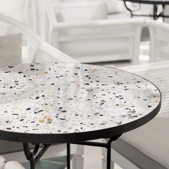 Glazen Tafelblad Terrazzo  