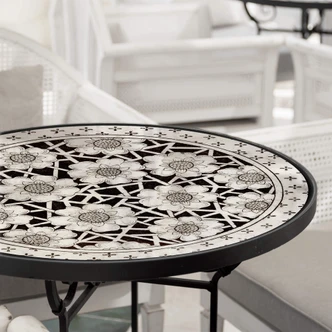 Glazen Tafelblad Rond - Victorian Flowers 