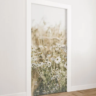 Door film summer meadow with camomile - Annie - Self-adhesive door decoration Door film summer meadow with camomile - Annie - Self-adhesive door decoration