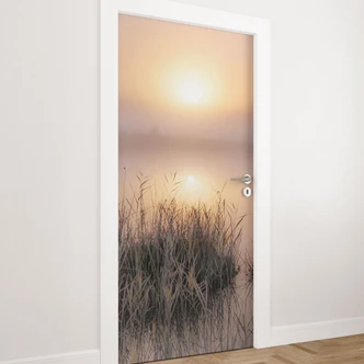Door foil Misty autumn day - Eisenmann - Self-adhesive door decoration Door foil Misty autumn day - Eisenmann - Self-adhesive door decoration