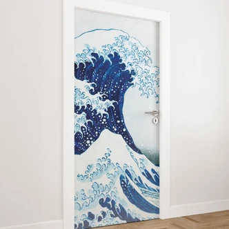 Door film The Great Wave of Kanagawa - Hokusai - Self-adhesive door decoration Door film The Great Wave of Kanagawa - Hokusai - Self-adhesive door decoration