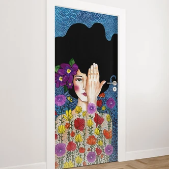 Door foil lose memories - Huelya - Self-adhesive door decoration 