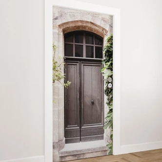 Door foil Antique wooden door - Hugonnard - Self-adhesive door decoration 