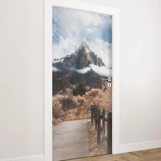 Door foil The way to the summit - Iqbal - Self-adhesive door decoration Door foil The way to the summit - Iqbal - Self-adhesive door decoration