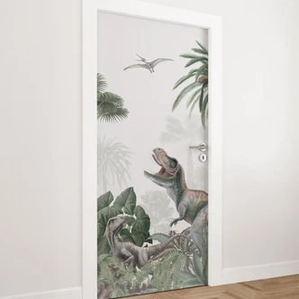Door film for children's room - Adventure of the Dinos - Kikki Belle - Self-adhesive door decoration Door film for children's room - Adventure of the Dinos - Kikki Belle - Self-adhesive door decoration