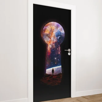 Door film The gateway to outer space - Nicebleed - Self-adhesive door decoration Door film The gateway to outer space - Nicebleed - Self-adhesive door decoration