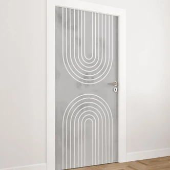 Archs in Ice door film - Pictufy Studio - Self-adhesive door decoration 