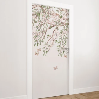 Spring blossom magic door film - Sir Edward - Self-adhesive door decoration Spring blossom magic door film - Sir Edward - Self-adhesive door decoration
