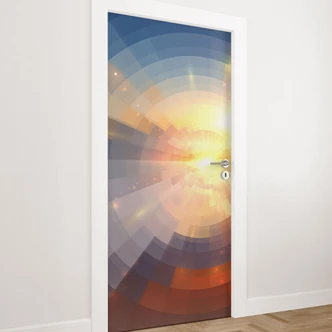 Door foil sunset in mosaic Door foil sunset in mosaic