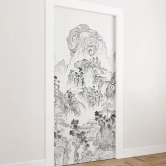 Japanese landscape door film - Tenju - Self-adhesive door decoration Japanese landscape door film - Tenju - Self-adhesive door decoration