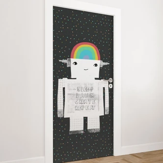 Door foil rainbow robot Sleep Laugh Create - Treechild Door foil rainbow robot Sleep Laugh Create - Treechild