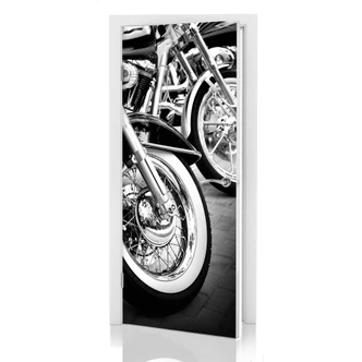 Motorcykelhjul - dørsticker 