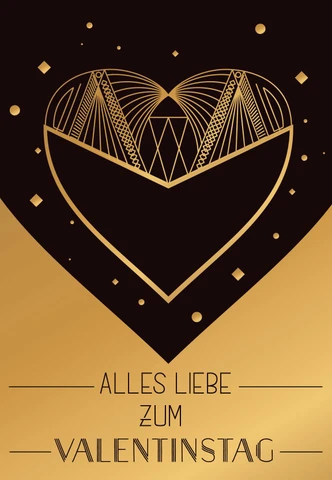 Gutschein Valentinstag - Modernes Herz 