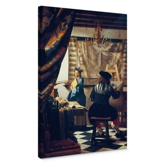 Leinwandbild Vermeer - Die Malkunst 