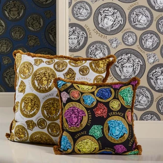 papier peint tête de méduse versace papier peint intissé beige et argent papier peint design de luxe 