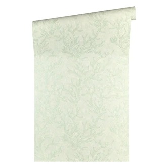 Versace wallpaper Vliestapete Les Etoiles de la Mer Tapete maritim grün, silber 