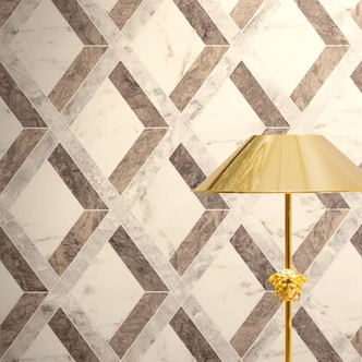 Versace non-woven wallpaper Tarsia marble look brown gray cream 
