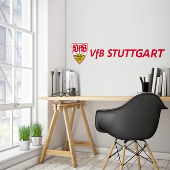 Wandtattoo VfB Stuttgart Logo Schriftzug 