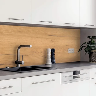 Küchenrückwand Spritzschutz Holzoptik Altholz - Folie oder Aluverbund 