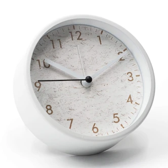 Tischuhr weiß modern Ø11 cm 