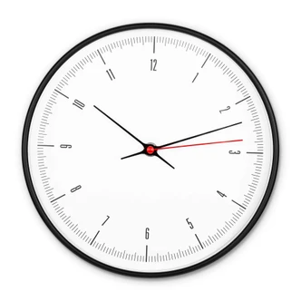 Klassisk Väggklocka i vit och svart look Ø25 cm 