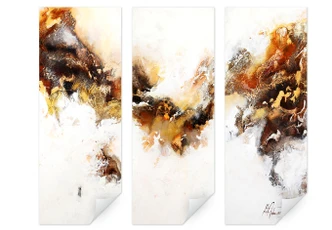 Wallprint - Fedrau - Flüssiges Gold 03 (3-teilig) 