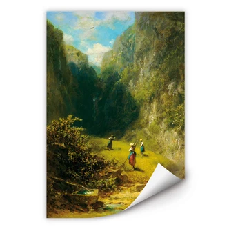Wallprint W - Spitzweg - Heuernte im Hochgebirge 