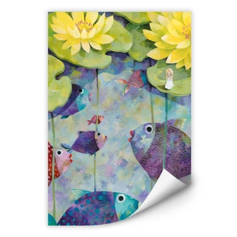 Wallprint Blanz - Gelbe Seerosen 