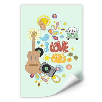 Wallprint - Loske - I love the 60s 