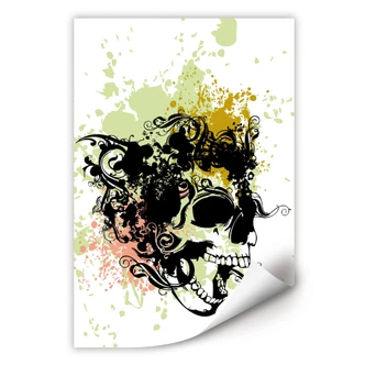 Wallprint - Skull Tribal 