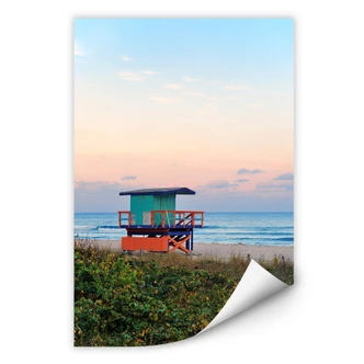 Wallprint W - Miami Rettungsschwimmerhäuschen 