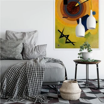 Zelfklevende Poster - Kandinsky - Green and Red 