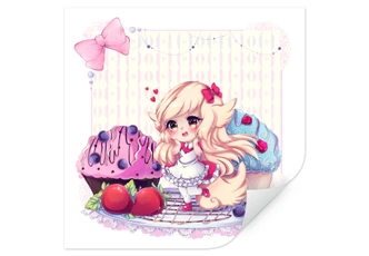 Wallprint La Doll Blanche - Chibi Belle 