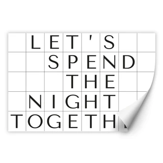 Wallprint mit Raster - Let's spend the night together 