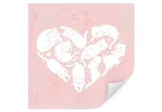 Wallprint Loske - Cat Heart 