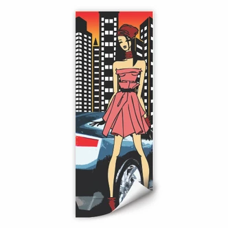 Zelfklevende Poster Urban Girl Streetstyle 