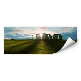 Zelfklevende Poster - Stonehenge at Sunset 