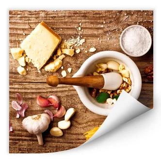 Wall print Laercio - Pesto Recipe - quadratic 