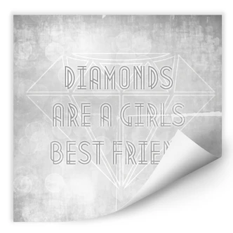 Wallprint - Diamonds are a Girls best Friend 