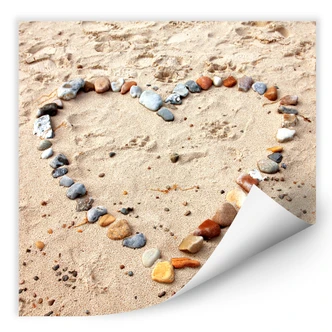 Zelfklevende Poster - Love at the Beach Zelfklevende Poster - Love at the Beach