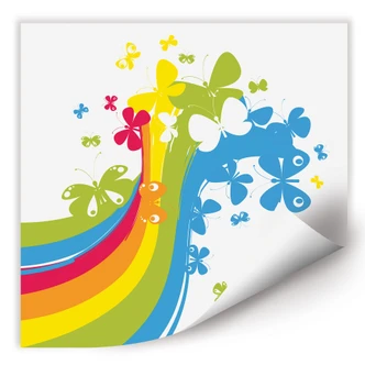 Wallprint W - Butterfly Rainbow 