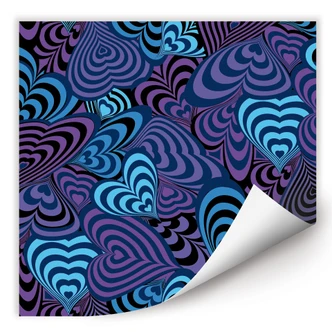 Wallprint - Retro Herzen 