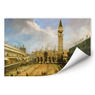 Zelfklevende Poster - Canaletto - Piazza San Marco 