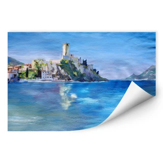 Wallprint - Bleichner - Malcesine mit der Castello Scaligero 