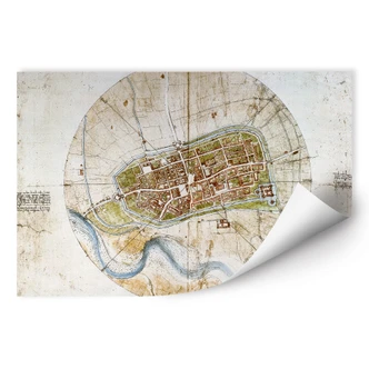Wallprint W - Da Vinci - Stadtplan von Imola 