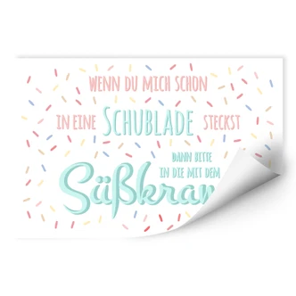 Wallprint - Schublade mit Süßkram 